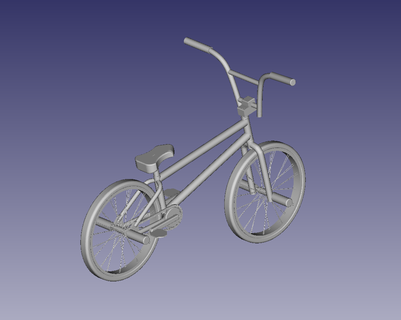 freestyle bmx modello bicicletta 3d montagna saltare 3d print model - Mito3D