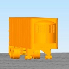 freezer trailer - refrigerated van gadget toys trolleys trucks key rings frozen miniature 3d print model - Mito3D