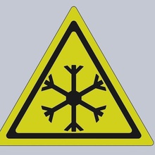 eisige Temperaturen Warnzeichen Kunst Anzeichen logos warnschild Warnung Temperatur das einfrieren 3d print model - Mito3D