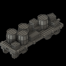 freight car - wagon 3 game blackpower tabletopgames acw train locomotive railroads wargames miniatures switch oldwest tabletop 3d print model - Mito3D
