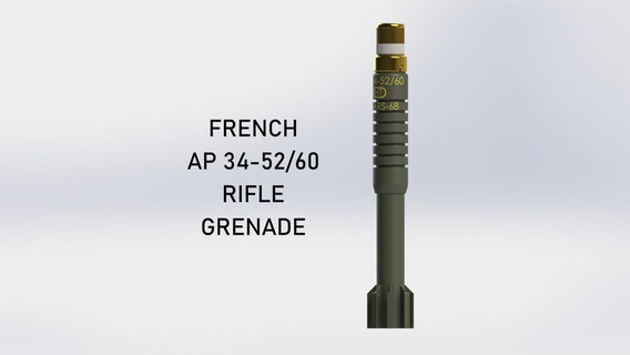 francês ap34 52 60 rifle Grenade França frio guerra Indochina África manequim suporte re enactment airsoft tanque exibição eod 3d print model - Mito3D