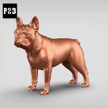 french buldog v1 art dog animal toy pet figurines 3d print model - Mito3D