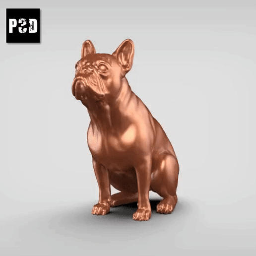 français boulon v2 art chien animal jouet compagnie figurines 3D print model - Mito3D