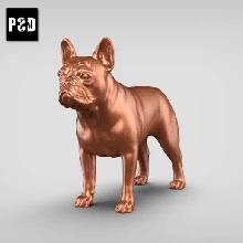 Französisch Buldog v3 Kunst Hund Tier Spielzeug Haustier Figuren 3d print model - Mito3D