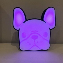 Französisch Stier Hund Mini LED Lampe Kunst 3d print model - Mito3D