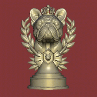 french bull dog trophy french bull dog trophy french trophy trophy french trophy french diorama bulldog english bull dog english dog sculpt american bully exotic bully animal toys art toy sculpture dogs dog sculture dog  3d print model - Mito3D