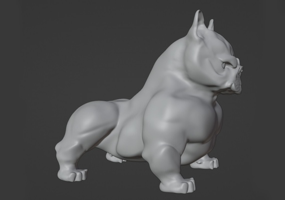 french bulldog 3d print model - Mito3D