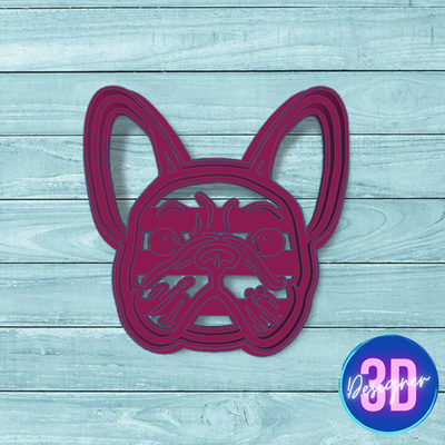 french bulldog home label cutting cookie cutter mass framework cake cakes cupcakes cutters bakery porcelain ceramics clay fondant ballina pastry shop 3d print model - Mito3D