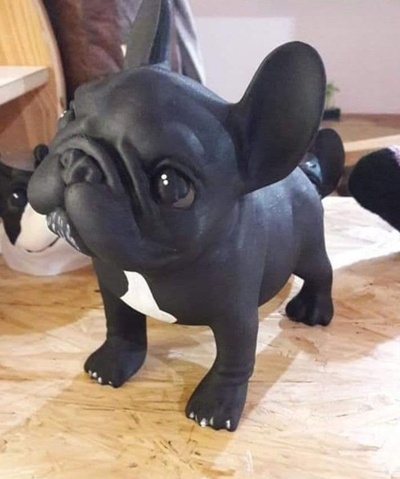 fransızca bulldog sanat köpek chien 3d print model - Mito3D