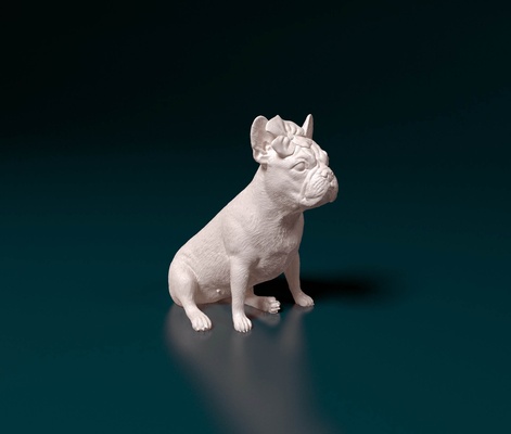 francés buldog 012 hogar casa perro impresión animales mascotas 3d print model - Mito3D