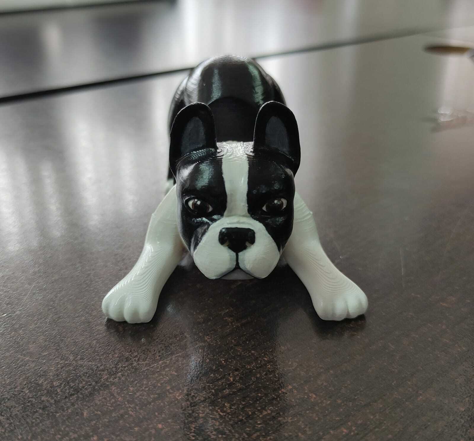 francês buldogue célula phone suporte animal cabine 3D print model - Mito3D