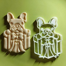 Französisch Bulldogge Weihnachten Plätzchen Cutter Kunst Halloween Hund Geschenk 3d print model - Mito3D