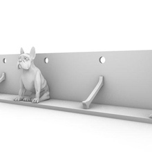 french bulldog coat rack 3d print model - Mito3D