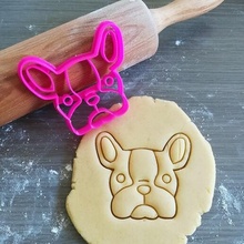 french bulldog cookie cutter dog baking dough shape kitchen bake cookies speculoos 3d print model - Mito3D