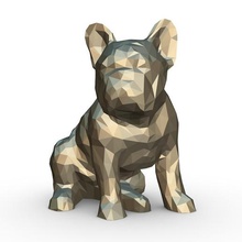 2 Fransız bulldog figür sanat bull düşük poly hediye baskı takı lowpoly kolye <url> hayvan dekor heykelcik iç tasarım Minyatürler heykel oyuncak memeli köpek 3d print model - Mito3D