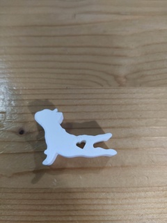 francés buldog llavero perro animal mascota lindo perrito 3d print model - Mito3D