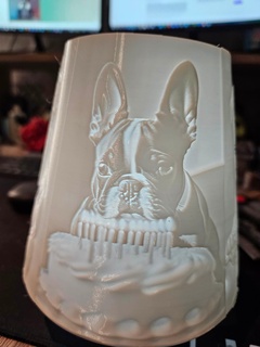 francese bulldog litografia 3d print model - Mito3D