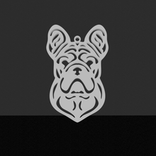 bulldog francês pingente jóias cadeia cão 3d print model - Mito3D