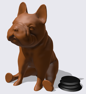 french bulldog piggy bank mealheiro bulldogue franc 3d print model - Mito3D