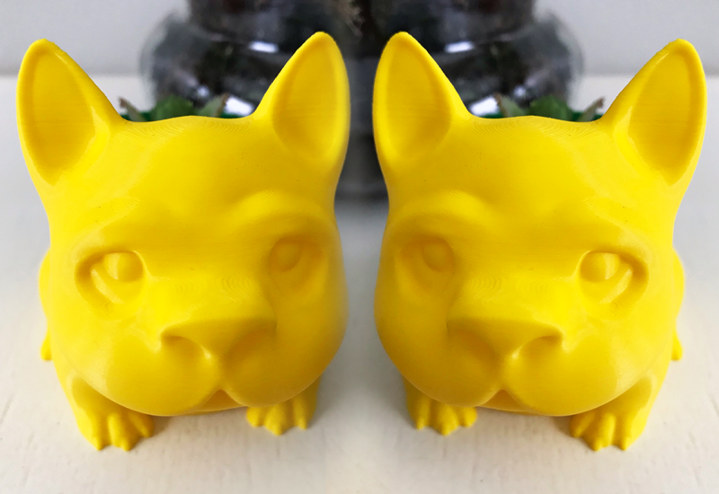 francese bulldog fioriera alto res facile Stampa casa cachepot cane pentola vaso arredamento 3D print model - Mito3D