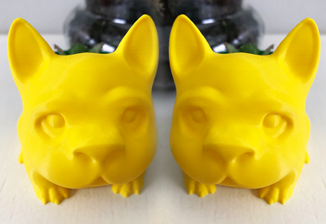 francese bulldog fioriera alto res facile Stampa casa cachepot cane pentola vaso arredamento 3d print model - Mito3D