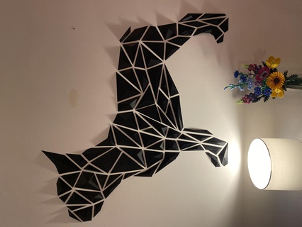 francese bulldog parete arte 2dart 2d animale arredamento decorazione cane geometrico geometria casa lowpoly Basso poli scultura triangolo muraria 3d print model - Mito3D