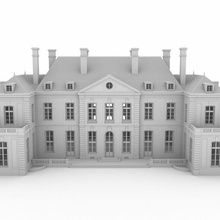 Französisch Schloss Architektur Modellismus 3d print model - Mito3D