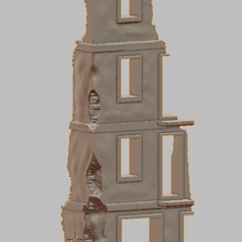 Französisch Gebäude Stadt Weltkrieg 3d print model - Mito3D