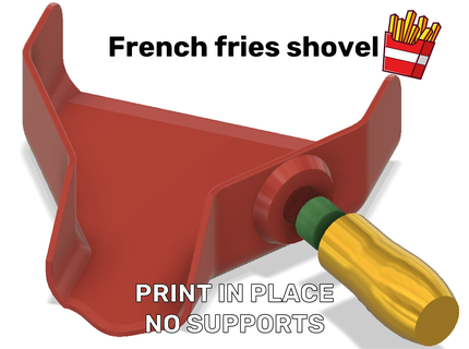 french fries shovel potatoes fried funnel 3d print model - Mito3D