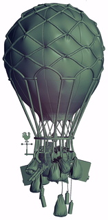 Fransızca gelecek lejyon savaş balon napolyonik Ordu Steampunk Sıcak hava imparatorluk koruma casus 3d print model - Mito3D