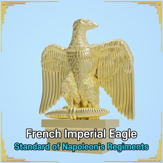 Fransızca imparatorluk kartal frakne aquila standart Napolyon napolyon savaşı dekorasyon kopya artefakt minyatür hayvan Sanat heykel 3d print model - Mito3D