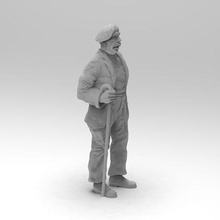 francese uomo durante seconda guerra mondiale vecchio 3d print model - Mito3D