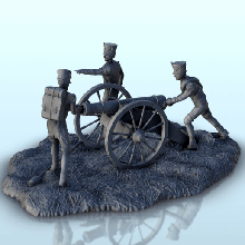 francês napoleônico artilharia 3 ótimo exército napoleão xix medieval terreno 3d print model - Mito3D