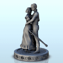 french napoleonic hussar woman 8 - great army napoleon xixth medieval terrain 3d print model - Mito3D