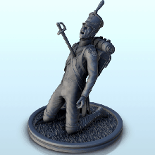 french napoleonic wounded 7 - great army napoleon xixth medieval terrain 3d print model - Mito3D