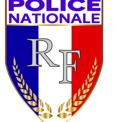 french republic police crest patch blazon national 3D print model - Mito3D