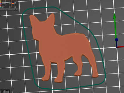 frenchie bulldog francese silhouette gadget chiave carina cane cani edimdesign 3d print model - Mito3D