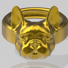 frenchie weiblich Ring 3d print model - Mito3D