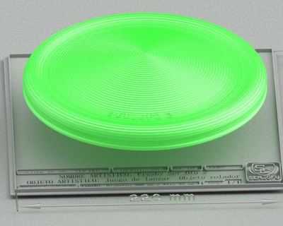 Fresbee ser ofu 02 Spiel paltillo fliegend Plato juguete Disko 3d print model - Mito3D