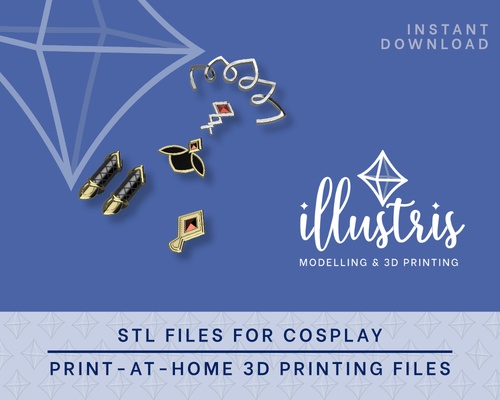frey accessory stl files rune factory 4 princess cosplay accessories 3d print model - Mito3D