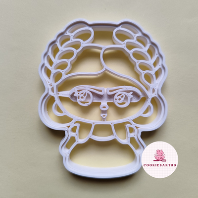 frida kahlo cookie cutter home mold cookies 3d print model - Mito3D