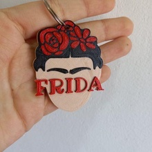 frida keychain khalo key ring tag dog identification badge arts 3d print model - Mito3D