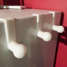 fridge hook home coat peg kitchen refrigerator support glue stick 3d print model - Mito3D