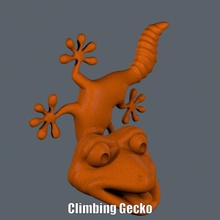 buzdolabı mıknatısı tırmanma gecko ev heykel karikatür 3d print model - Mito3D