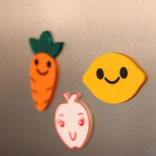 fridge magnets set home anime chibi funny cute freezer refrigerator magnet vegetable fruit 3d print model - Mito3D