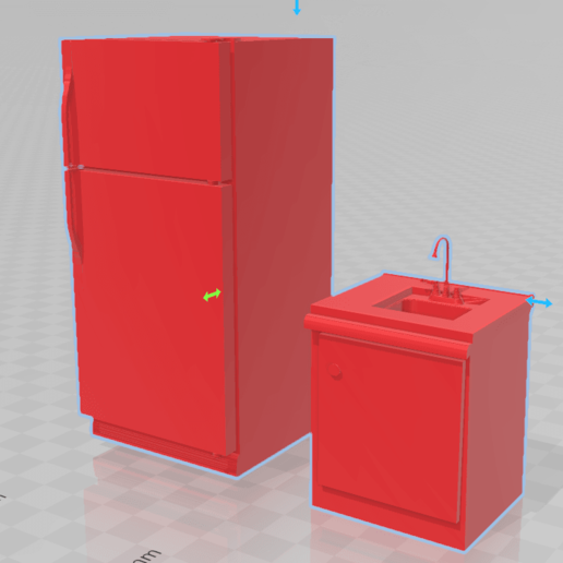fridge sink tool garage refrigerator workshop miniature diorama 3D print model - Mito3D