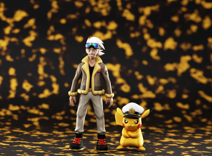 friede Pokémon Trainer Horizont charmander spritzen Bulbasaur Pikachu eevee Dekoration Deko Ornament Aktion Zahl 3d print model - Mito3D