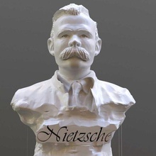 friedrich nietzsche bust - printable filosofia philosophy sculpture statue art 3d print model - Mito3D