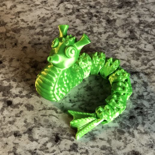 freundlich Meer Monster Kunst Spielzeug artikulieren flexibel flexi drucken Ort 3D print model - Mito3D