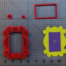 Freunde frame-cookie-cutter verschiedene cortador cookie cutter espelho frame 3d print model - Mito3D